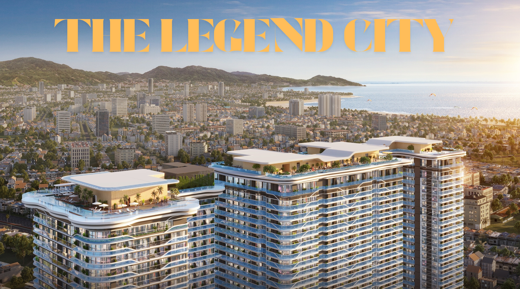 phối cảnh 3d phần mái the legend danang