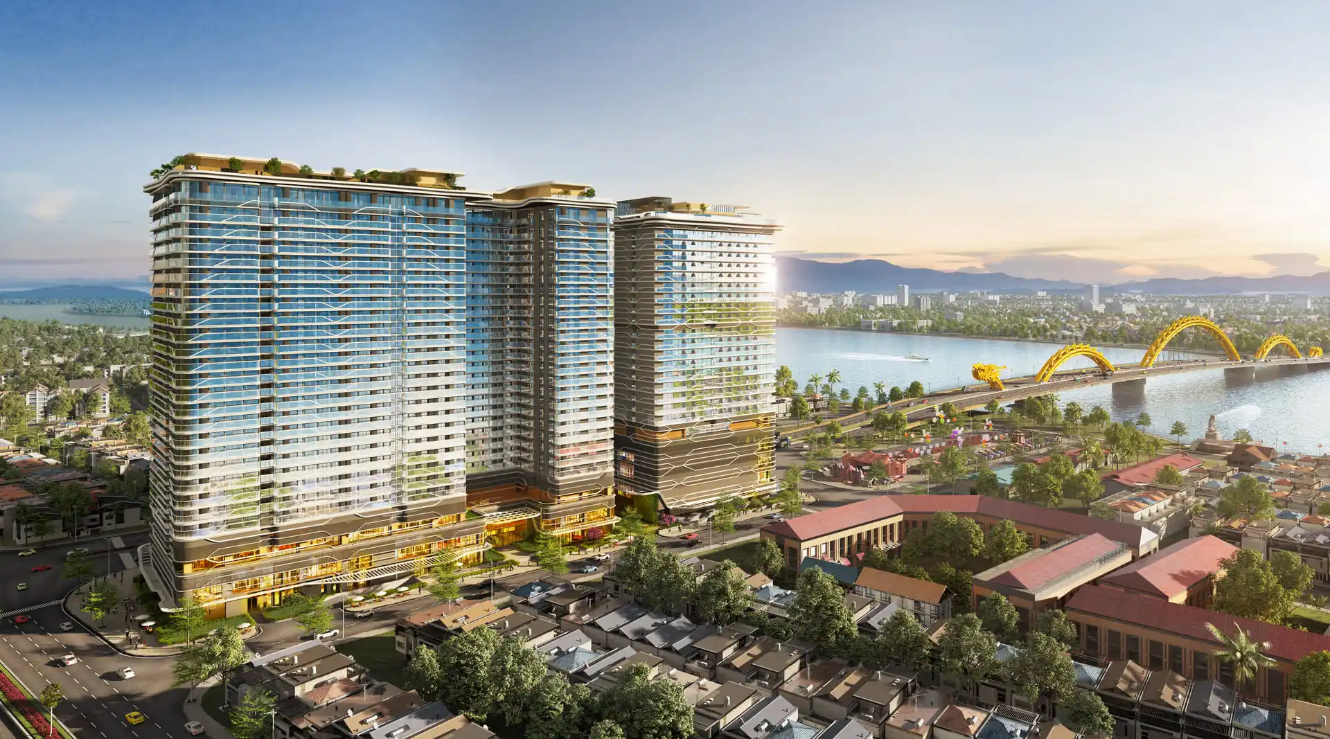 Cảnh quan khu căn hộ The Legend City Đà Nẵng